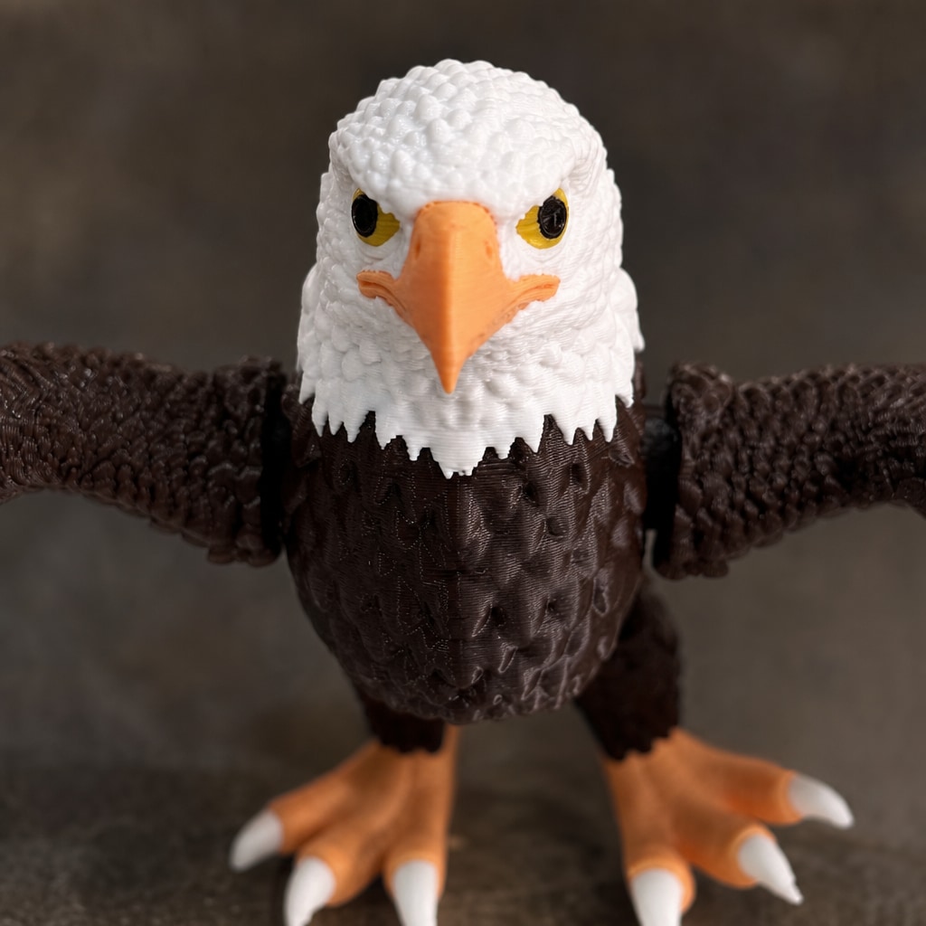 Águila Articulada Flexi 3D — detalle macro