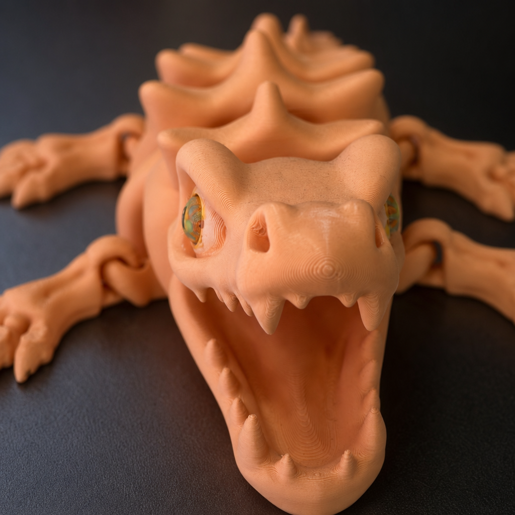 Mosasaurus Articulado Flexi 3D