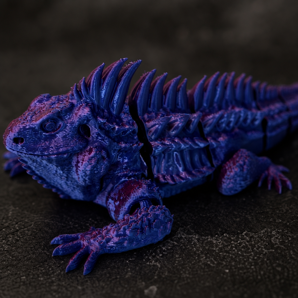 Iguana Realista Articulada Flexi 3D