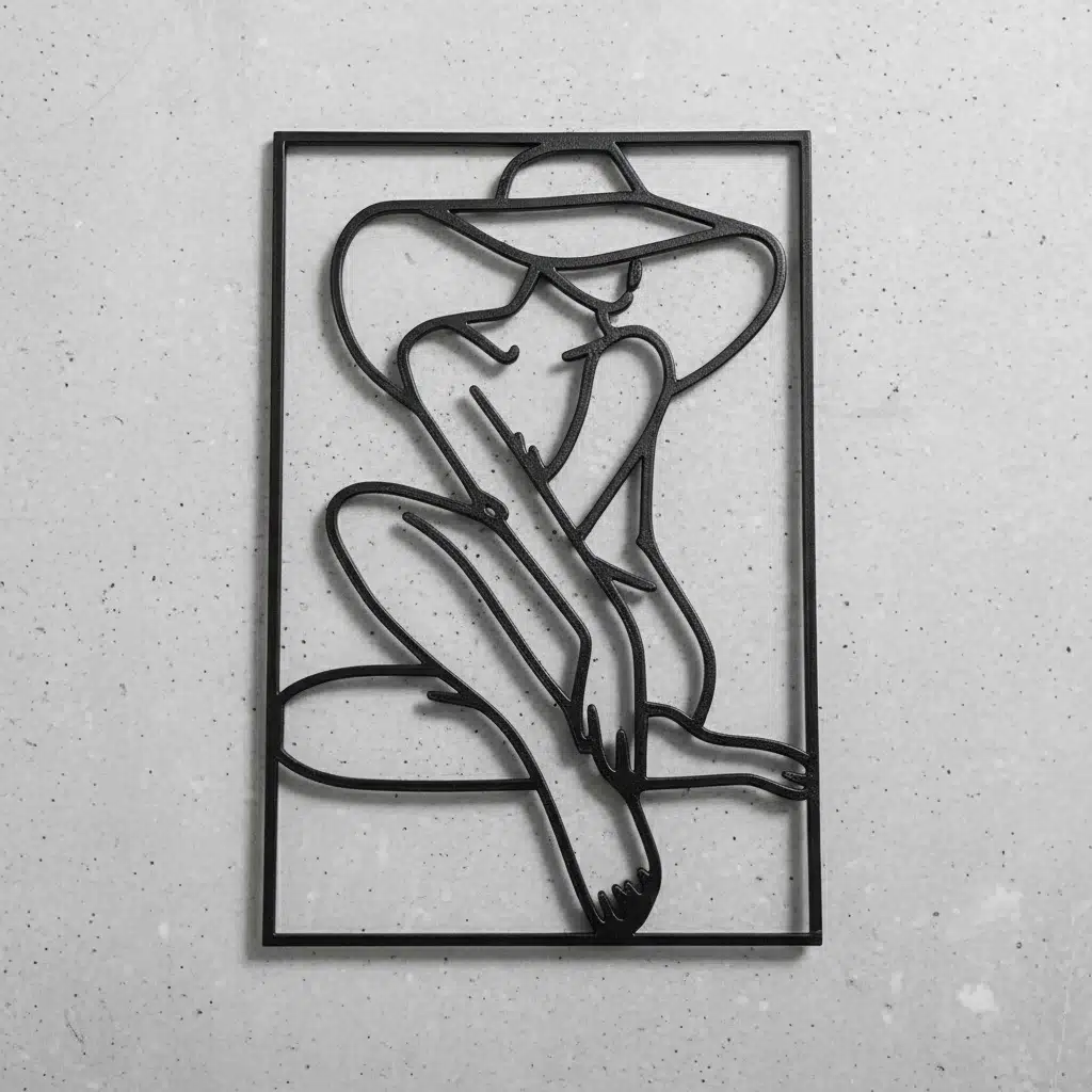 Decoración de Pared – Silueta Mujer con Sombrero