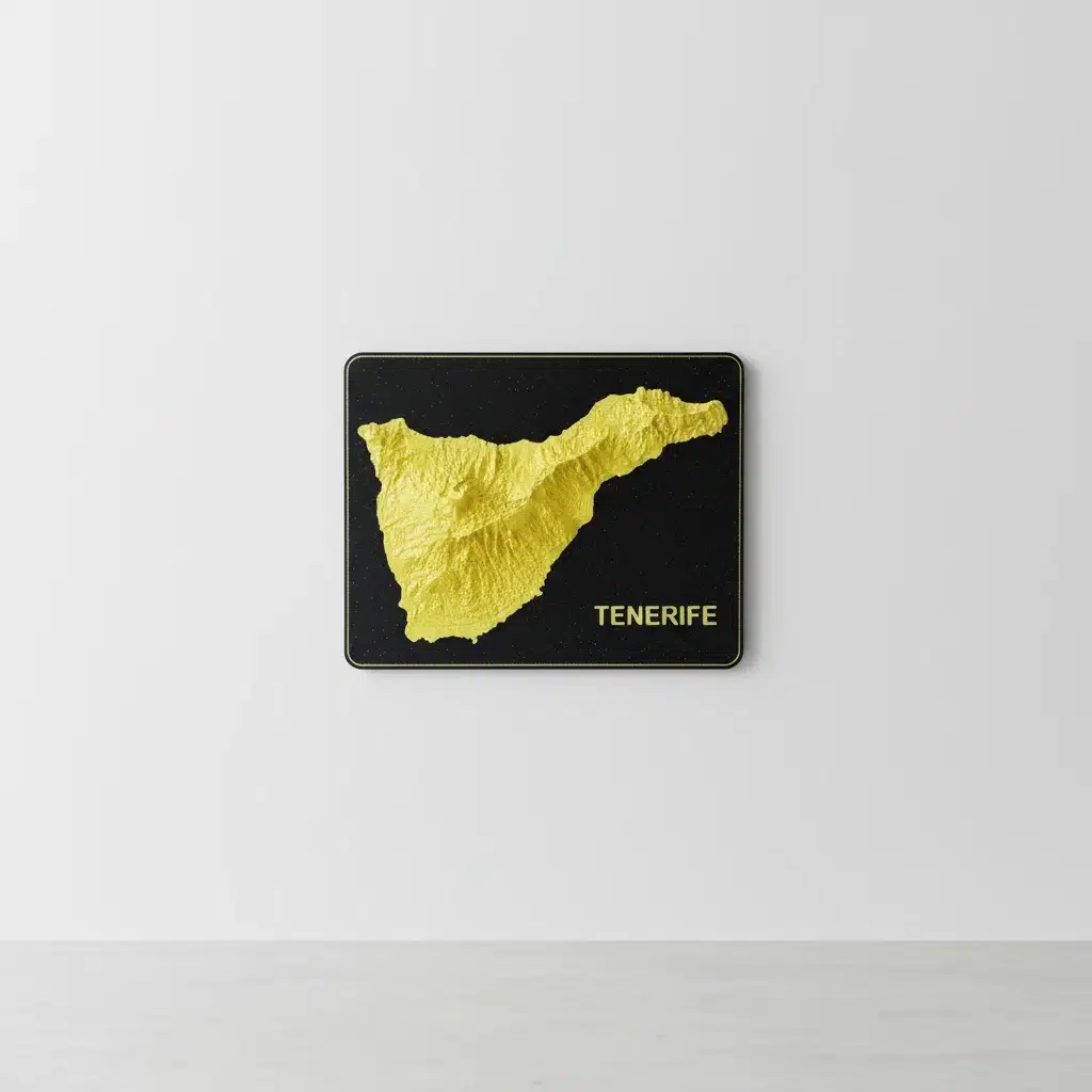 Mapa Relieve 3D Tenerife - Decoración Escritorio
