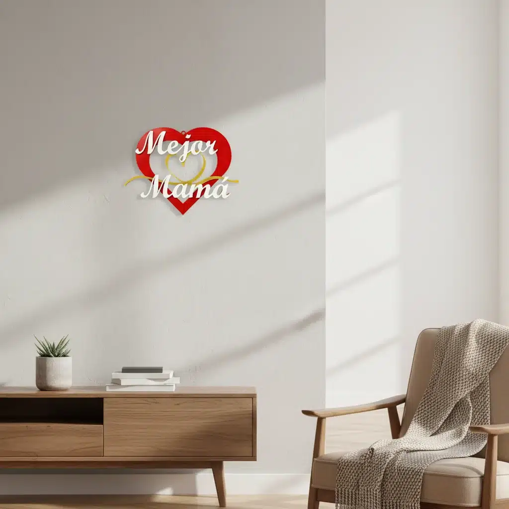 Decoración de Pared - 'Mejor Mamá' Corazón