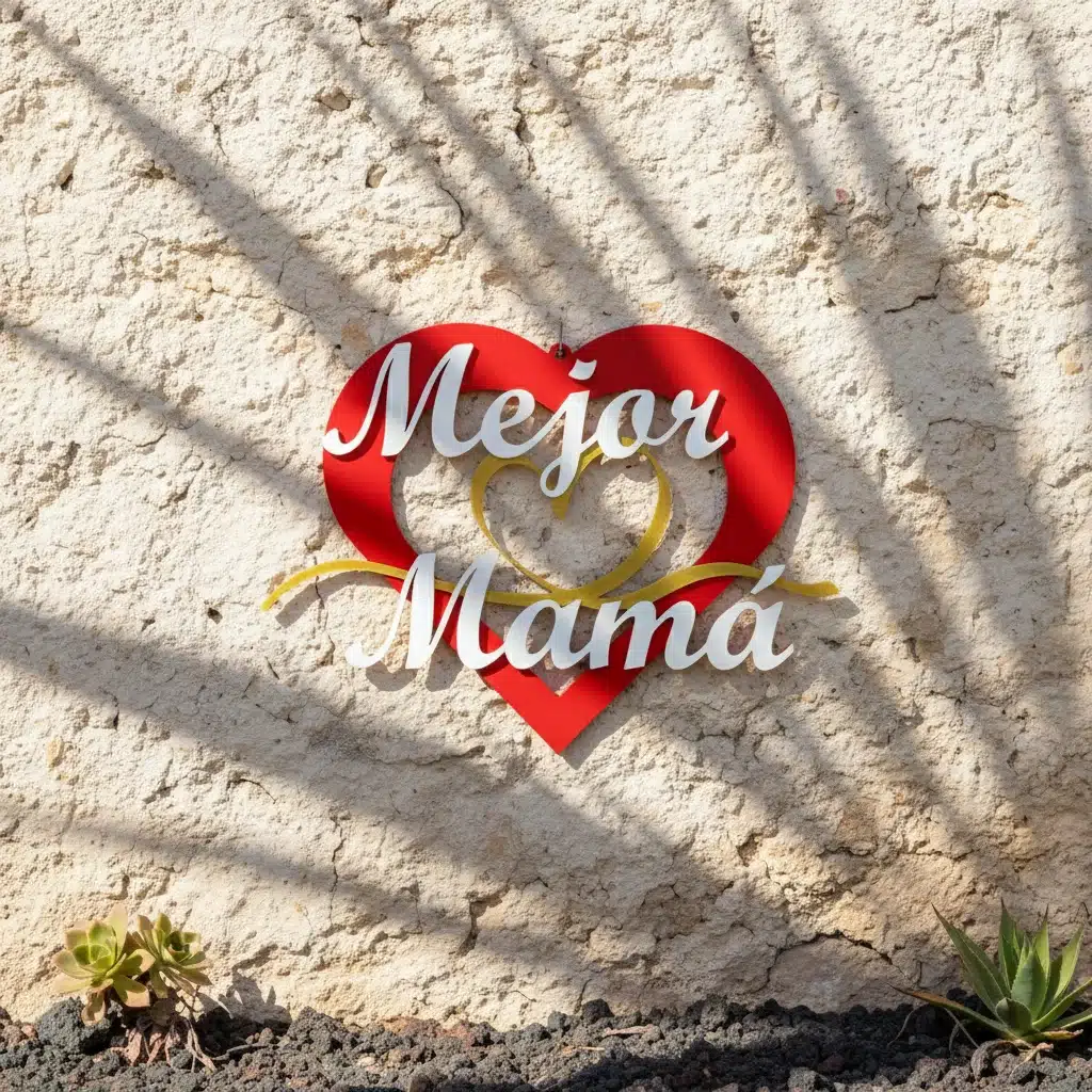 Decoración de Pared - 'Mejor Mamá' Corazón