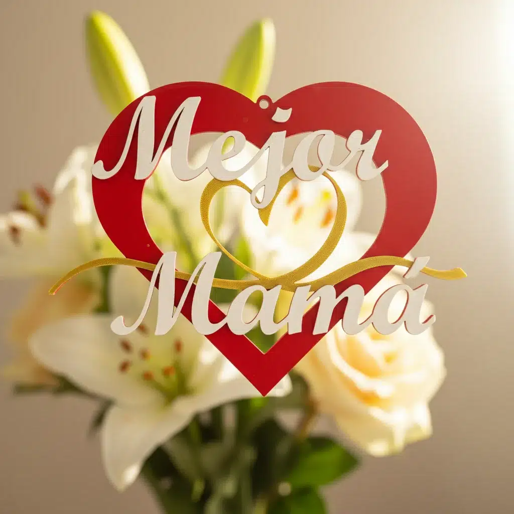 Decoración de Pared - 'Mejor Mamá' Corazón