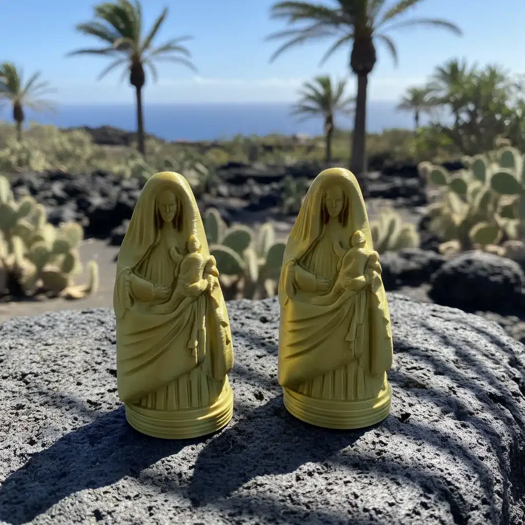 Estatuilla Virgen de los Ángeles Oro 3D