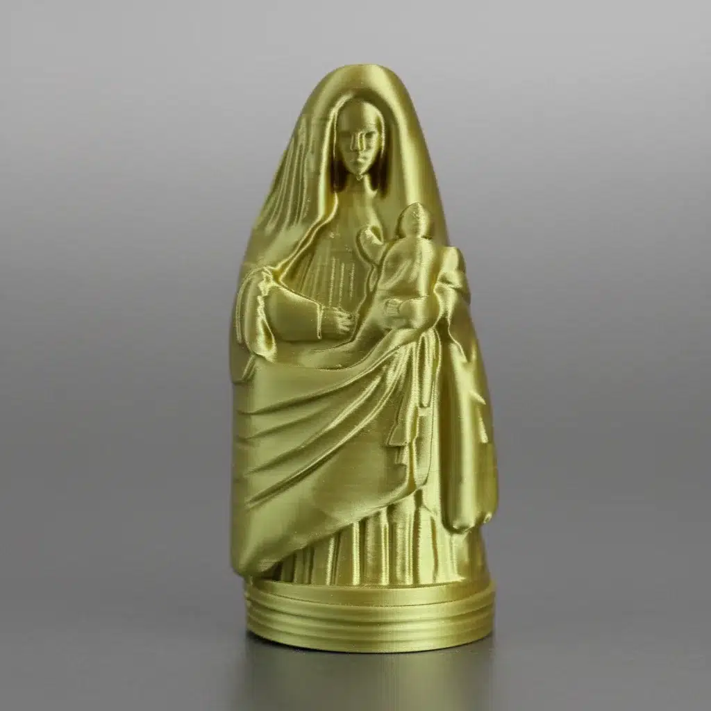 Estatuilla Virgen de los Ángeles Oro 3D