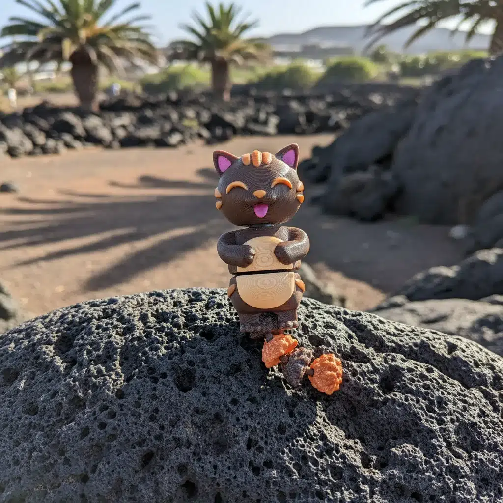 Llavero Gatito Flexi Articulado 3D