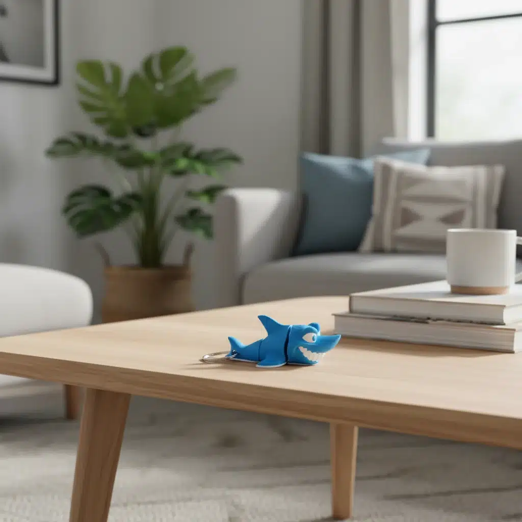 Llavero Tiburón Flexible 3D Azul