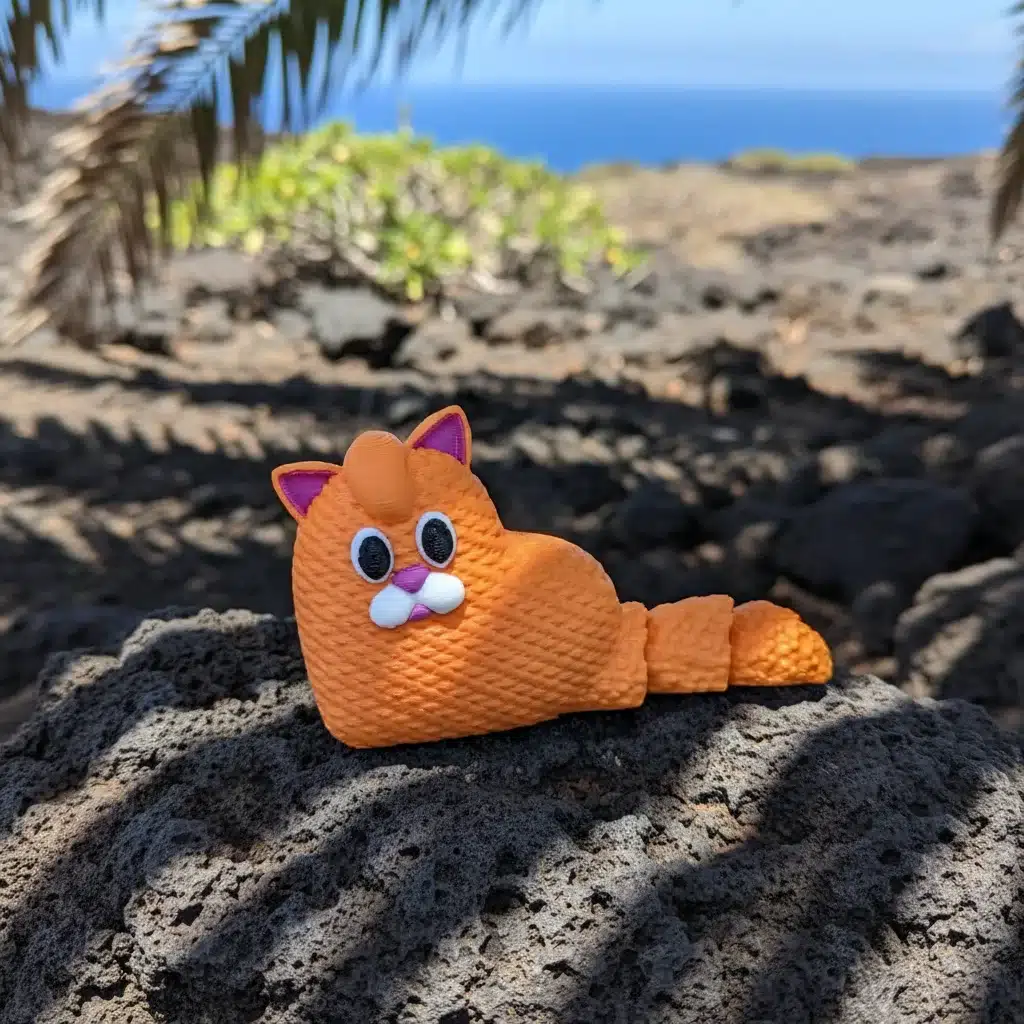 Gato Corazón Textura Punto 3D