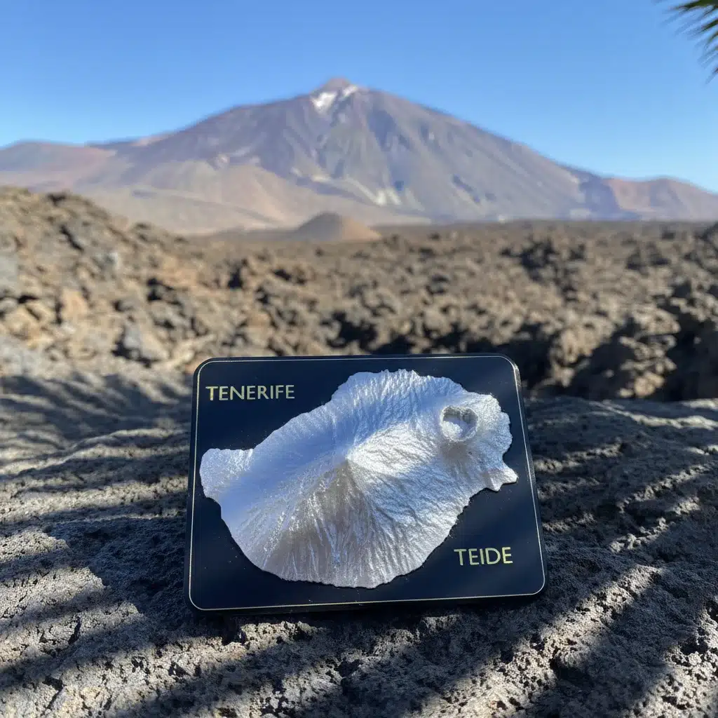 Relieve Topográfico 3D del Teide – Decoración Escritorio
