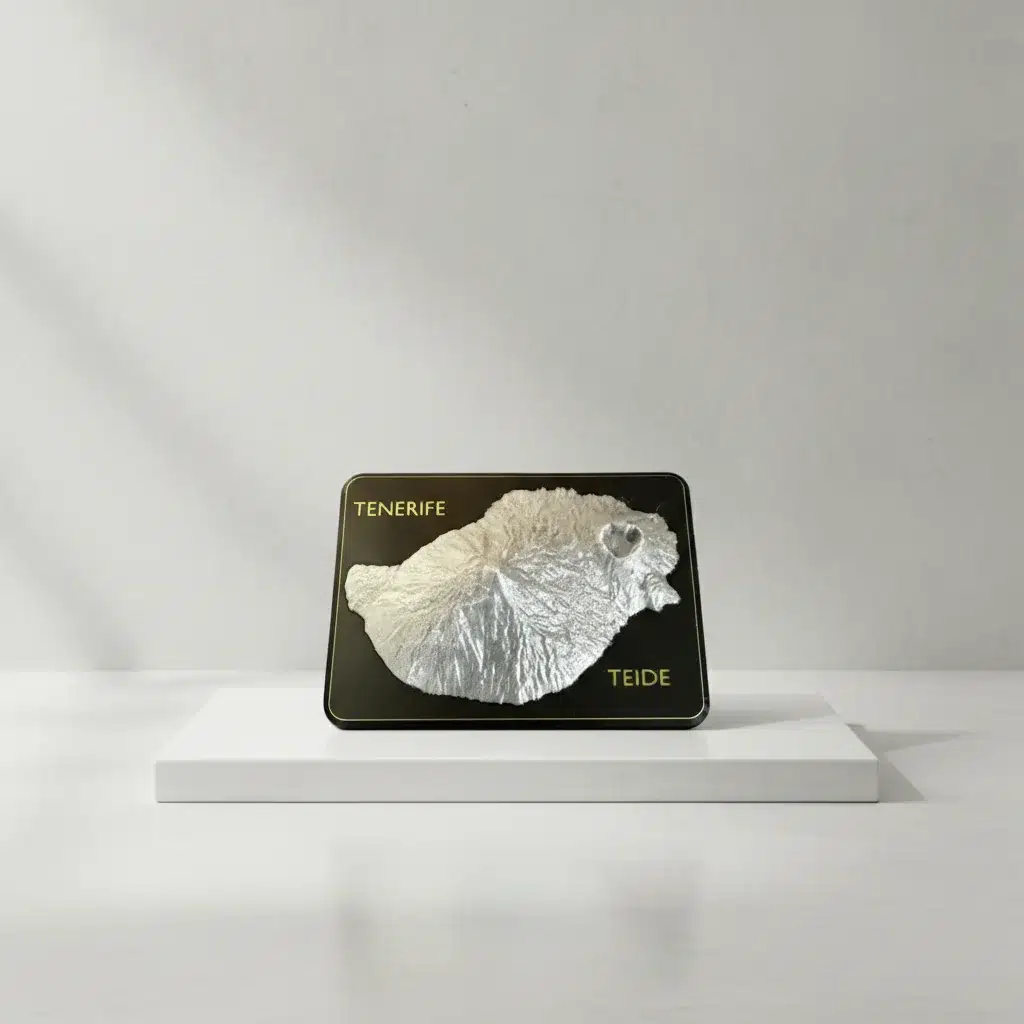Relieve Topográfico 3D del Teide – Decoración Escritorio
