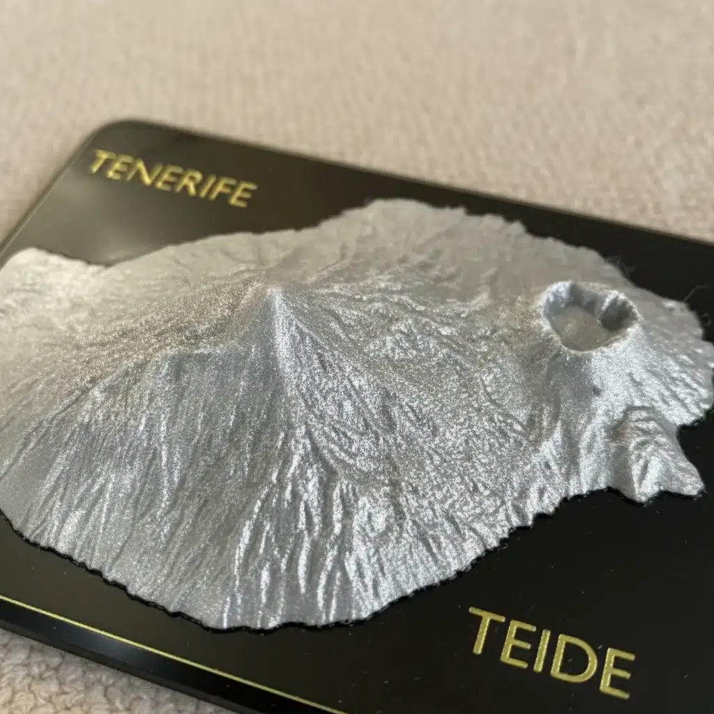 Relieve Topográfico 3D del Teide – Decoración Escritorio