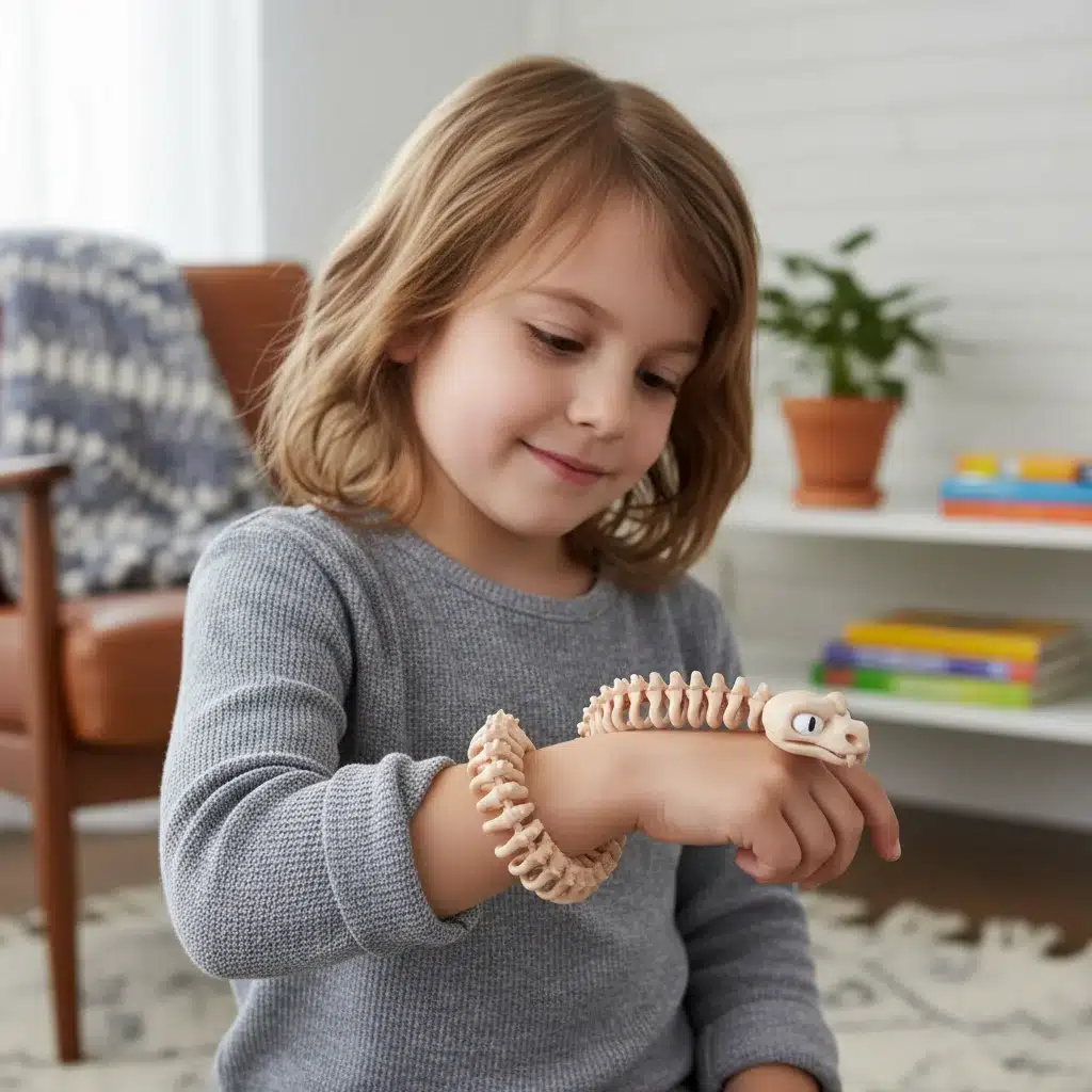 Serpiente Esqueleto Gigante Articulada 3D