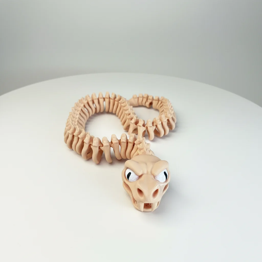 Serpiente Esqueleto Gigante Articulada 3D