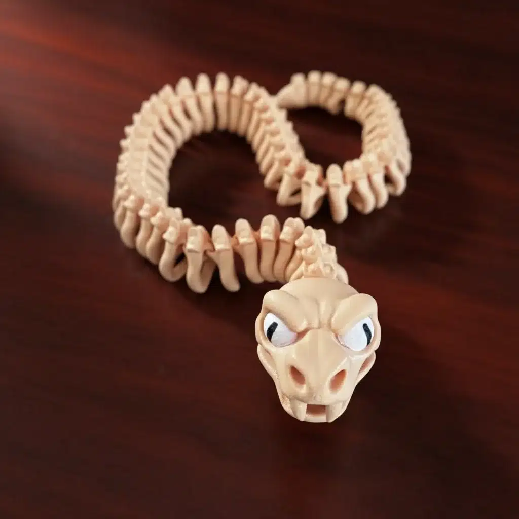 Serpiente Esqueleto Gigante Articulada 3D